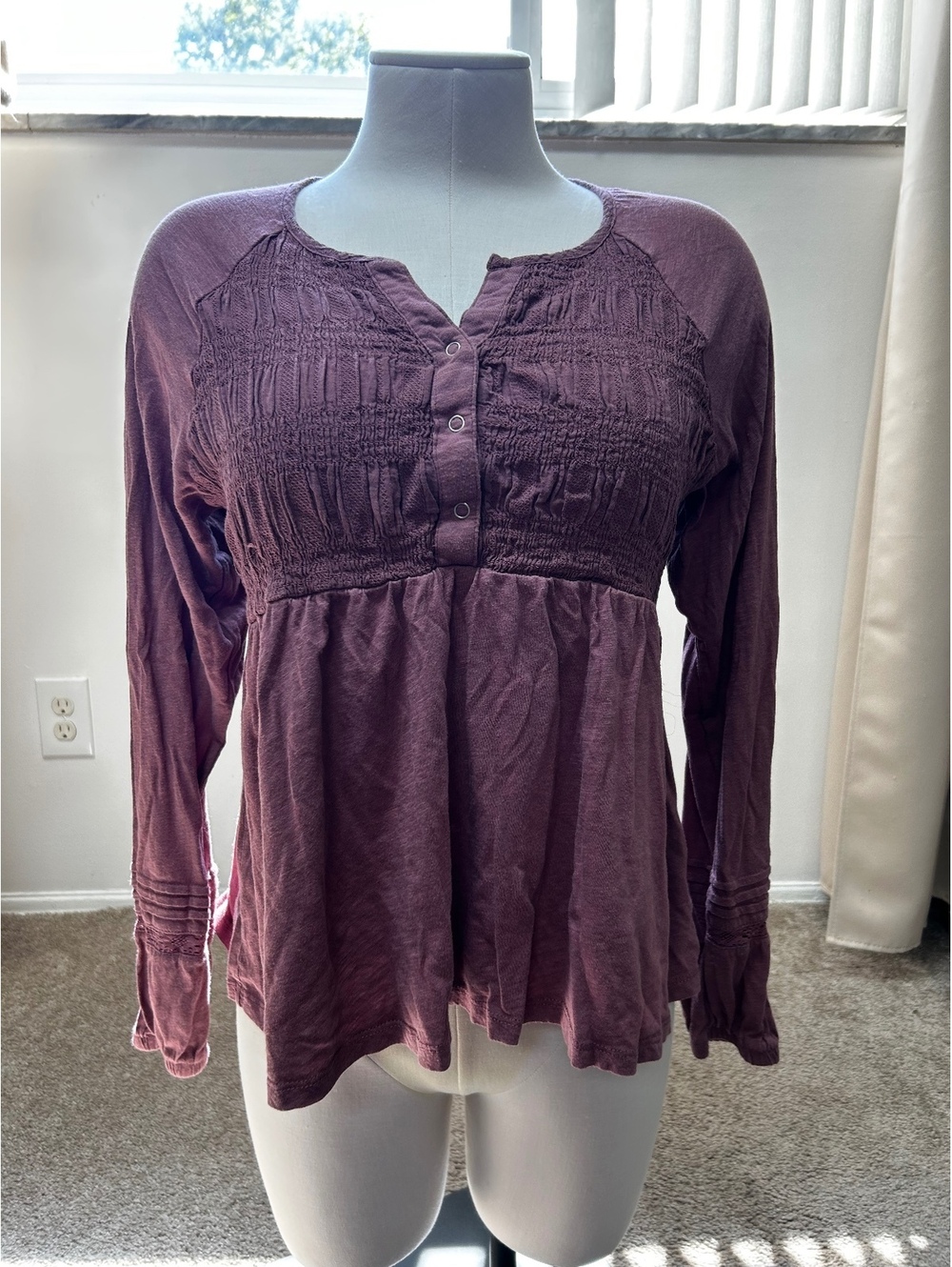 Rewind Mauve Babydoll Top